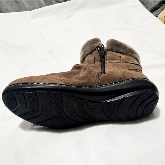 Ingaro New Brown Rushmore faux fur faux suede side zip ankle boots size 9M - Picture 4 of 16